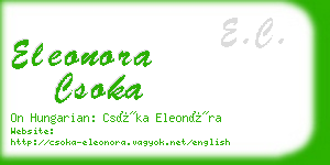eleonora csoka business card